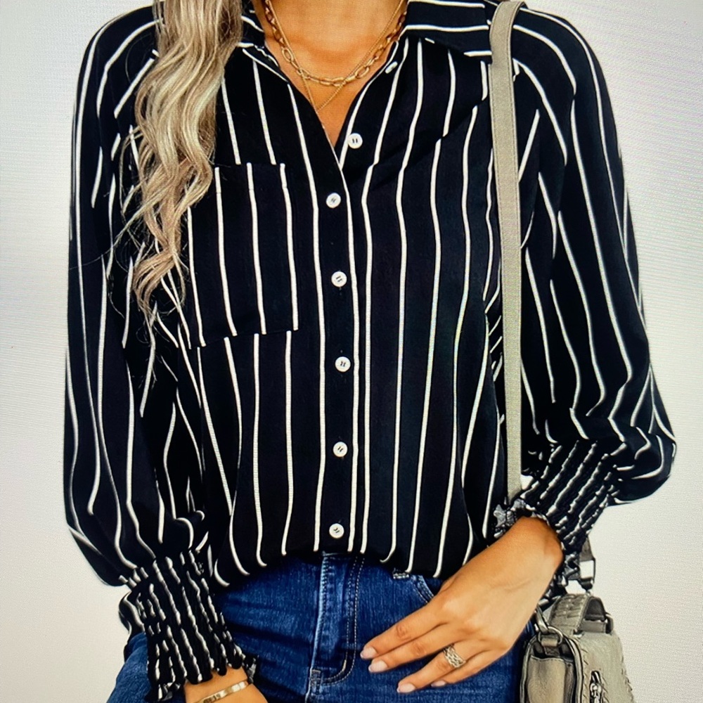 Button down oversize blouse